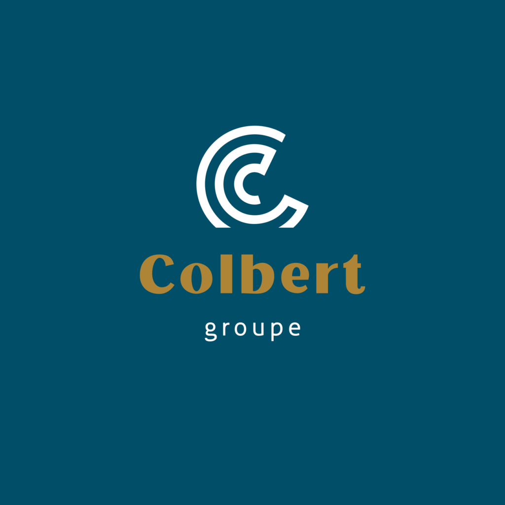 Colbert groupe logo CARRE fond bleu 3